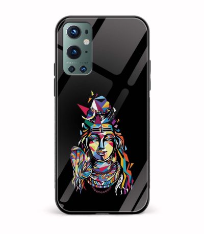 Lord Shiva Multicolour Printed Glass Back Phone Case