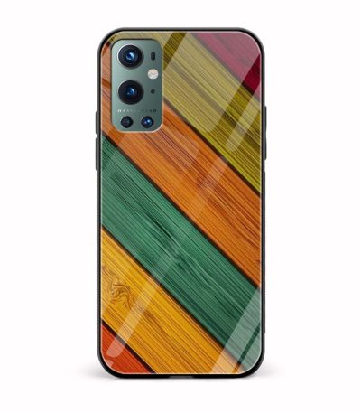 Wooden Texture Printed Glass Back Phone Case