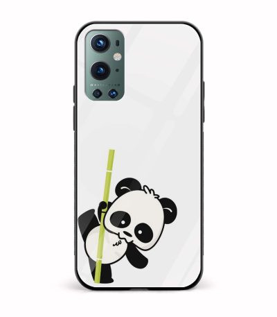 Panda Printed Glass Back Phone Case